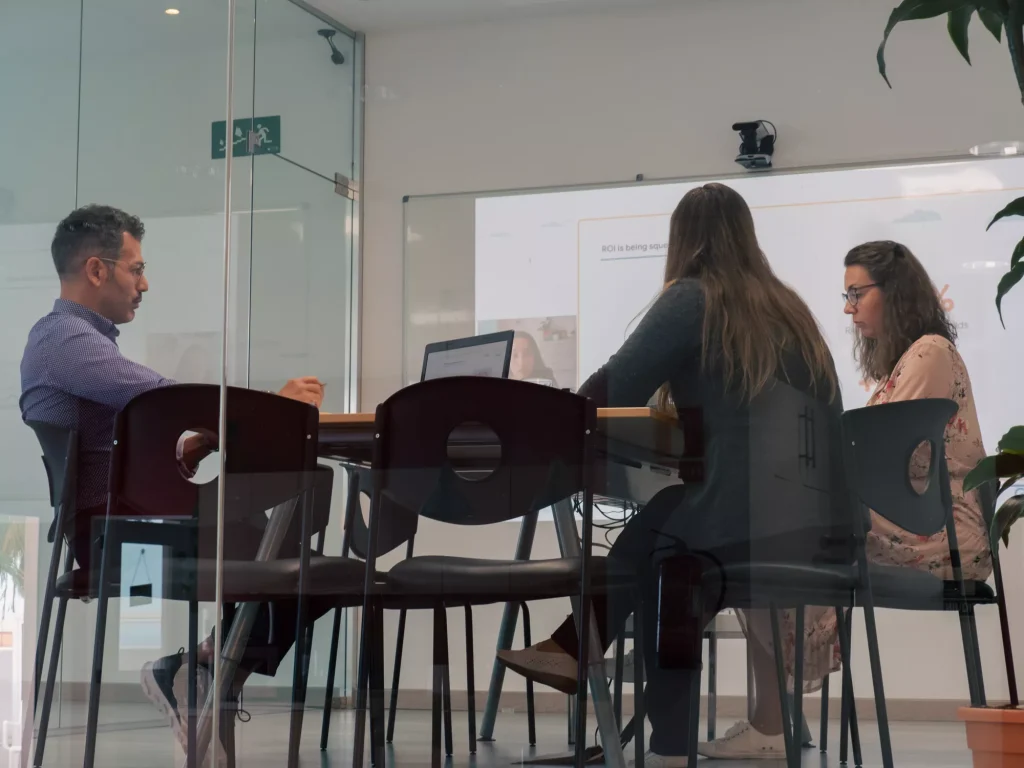 Optimanova team in the office meeting room